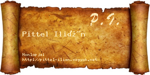 Pittel Ilián névjegykártya